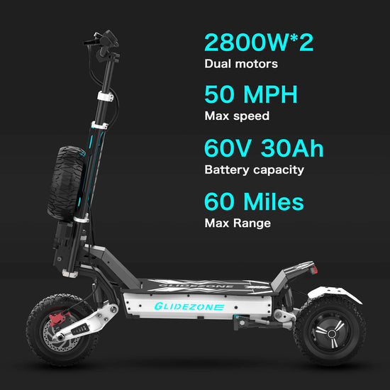 Glidezone GD83 Dual Motor Electric Scooter 50 MPH 5600W for Sale 12