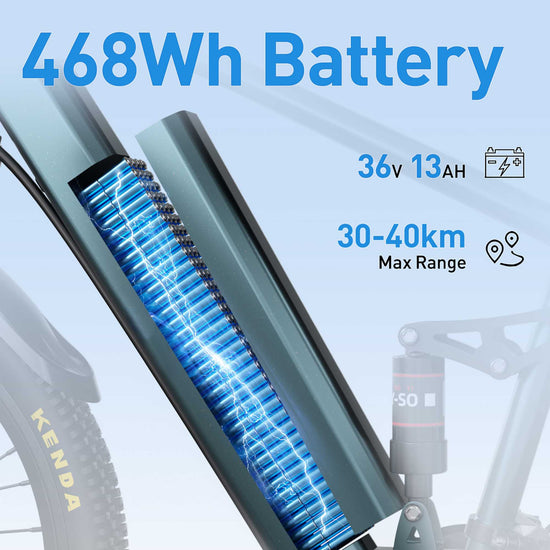 26" Adult Mountain E-Bike 468wh 250W 25km/h 40km Range for Sale