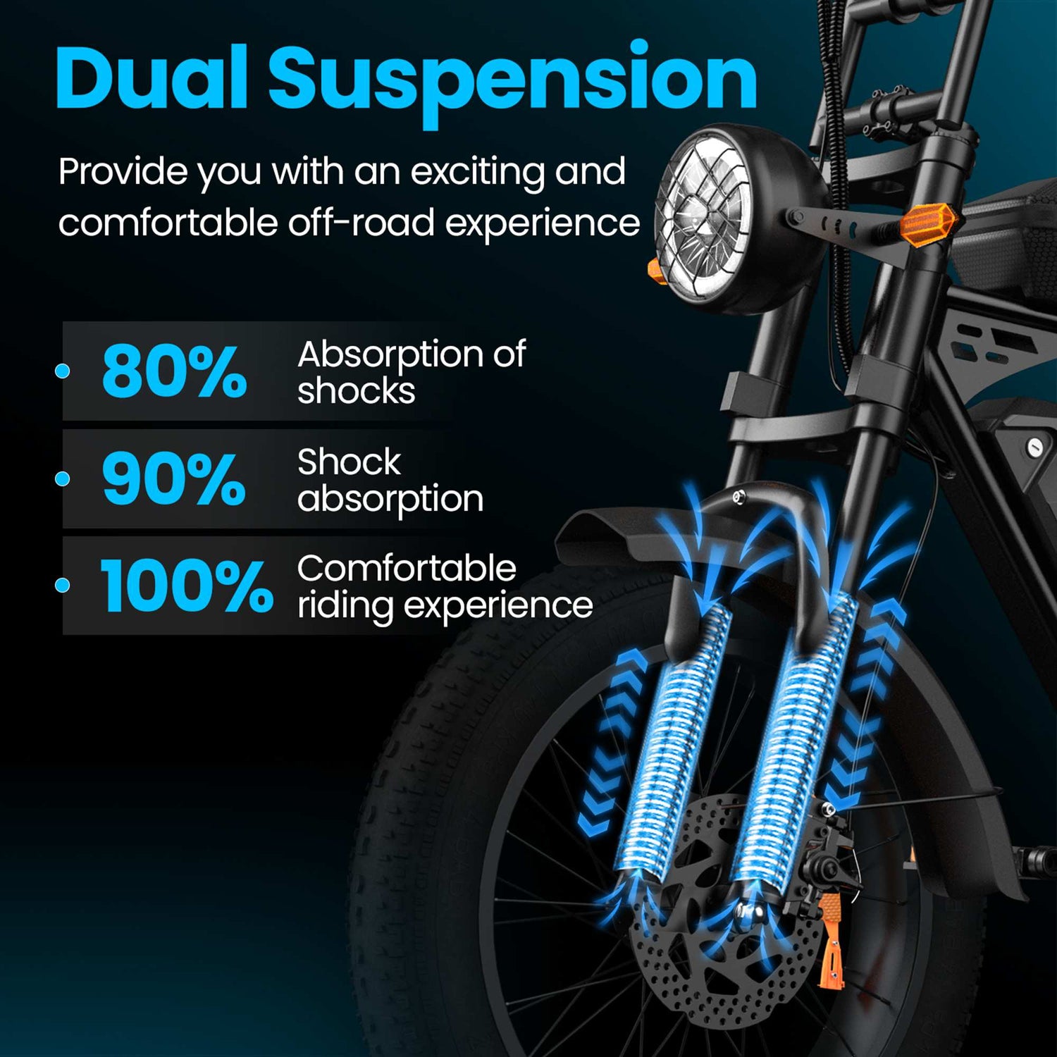 Aairsk X5 748W Electric Bike 20" Off Road Fat Tire 28MPH for Sale 13
