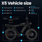 Aairsk X5 748W Electric Bike 20" Off Road Fat Tire 28MPH for Sale 18