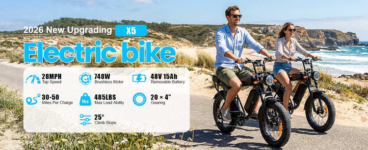 Aairsk X5 748W Electric Bike 20 Off Road Fat Tire 28MPH for Sale 2026 12