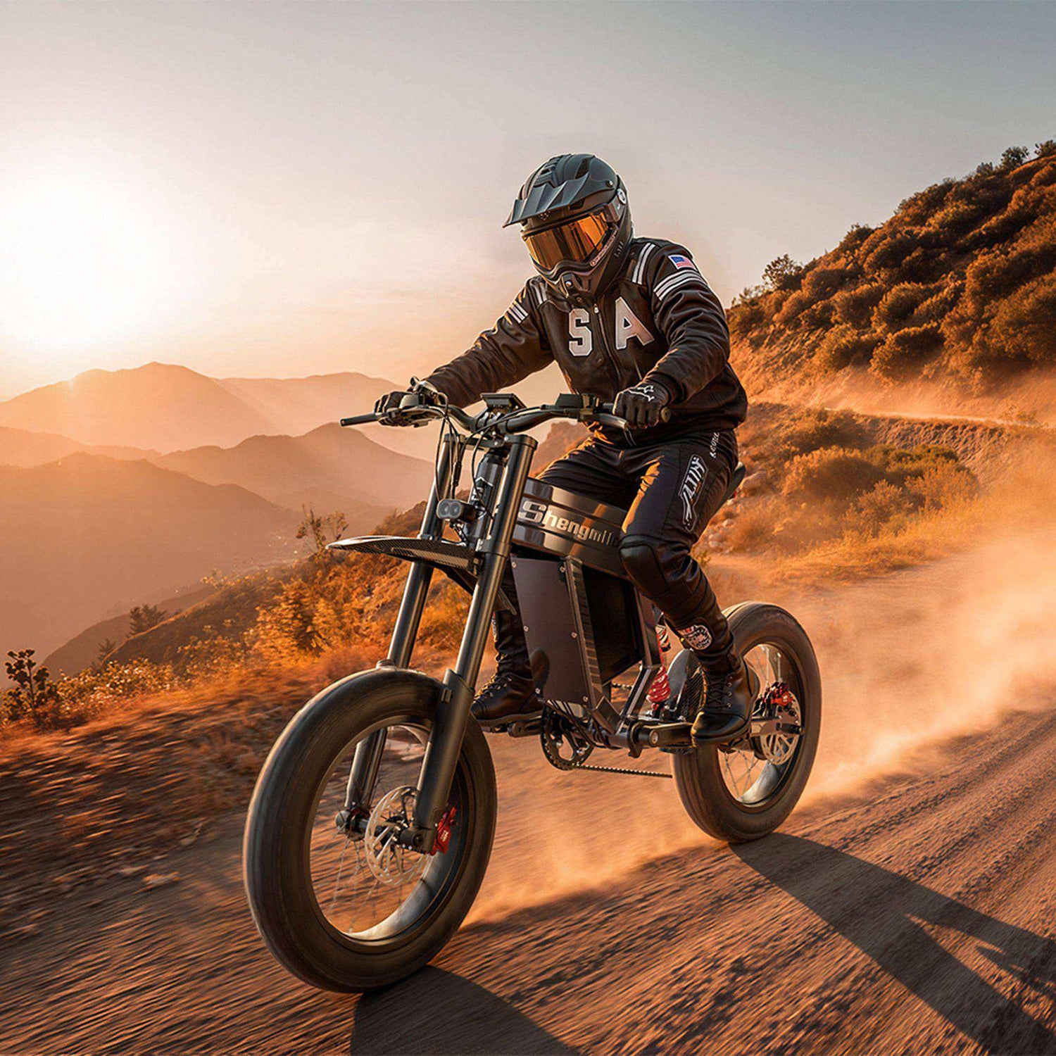 Electric Dirt Bike 60V 3000W 40 MPH 60-100 Miles Long Range