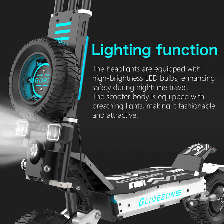 Glidezone GD83 Dual Motor Electric Scooter 50 MPH 5600W for Sale 17