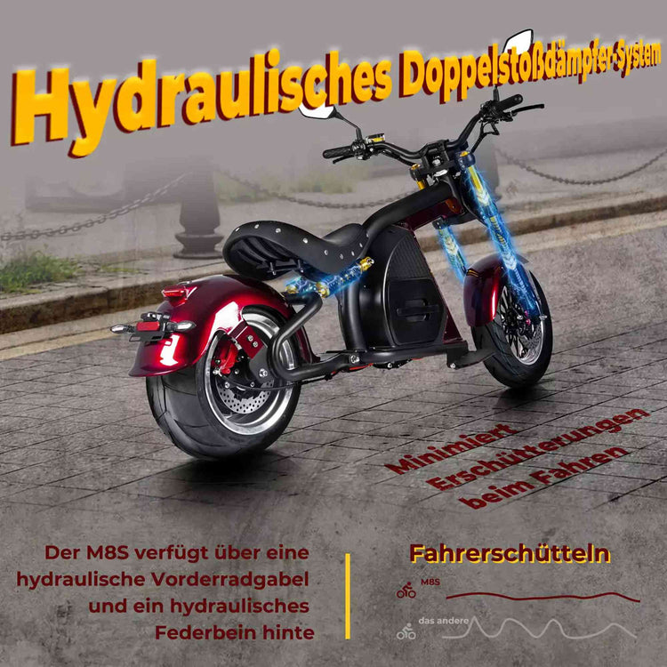 Mangosteen M8S Elektro Roller Chopper 4000w 80km/h EEC COC EU for Sale 15