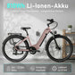 Premium 810Wh 36V 22.5Ah long-range lithium battery on the Rooder Maratho 28-inch electric bike.