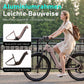 Lightweight aluminum frame design of the Rooder Maratho 28-inch electric bike for urban commuting.