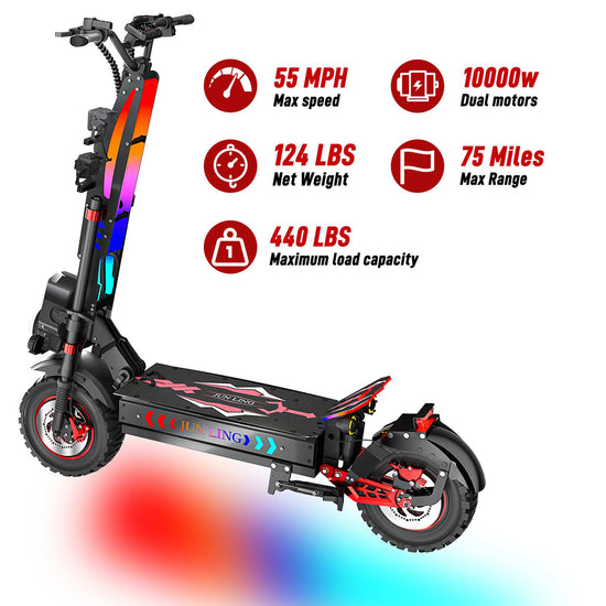 Rooder JL86 10000W Electric Scooter for Adults with Dual Suspension 12