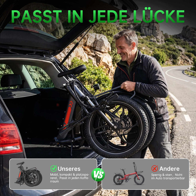 Rooder MULE Folding Electric Bicycle - foldable ebike