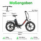 Rooder MULE Folding Electric Bicycle - size 168*115*60cm, 28.8kg, 120kg, 155-195m rider