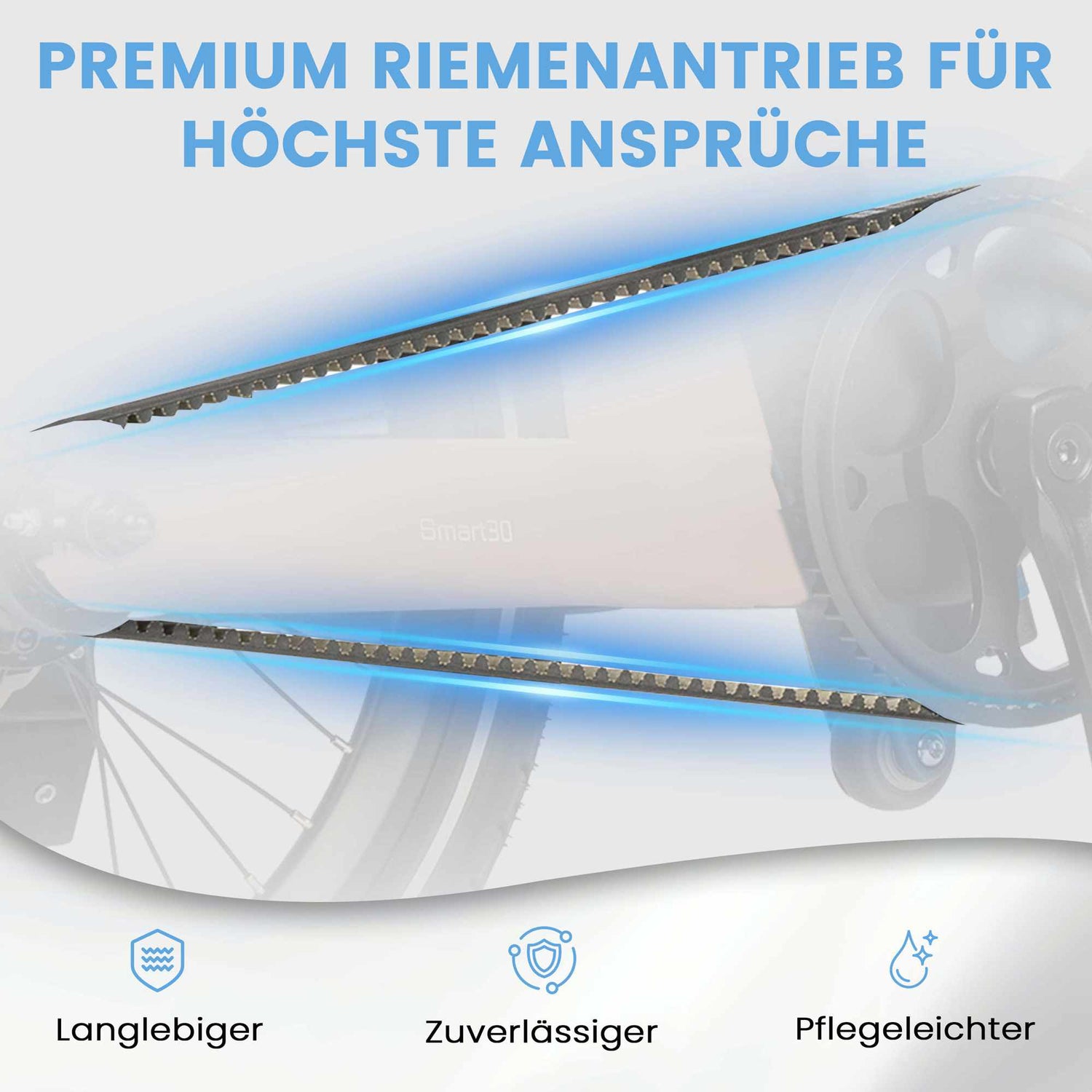 Rooder Smart30 Electric Bike - belt gearing type - lightweight