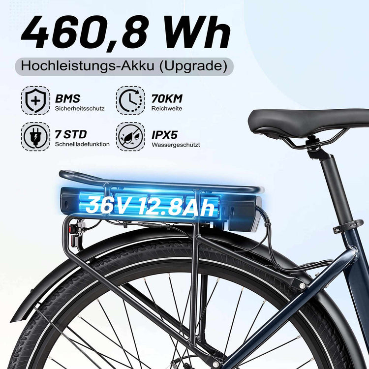 Rooder Urban 7 Electric Bike - 460.8wh lithium batery