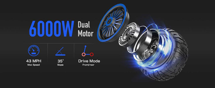 Rooder JL80 Dual Motor 6000W Electric Scooter 43MPH Smart APP for Sale 2026 17