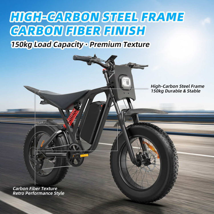 Rooder R700 1500W Electric Dirt Bike – 52V 25AH Adult E-Bike for Sale 37
