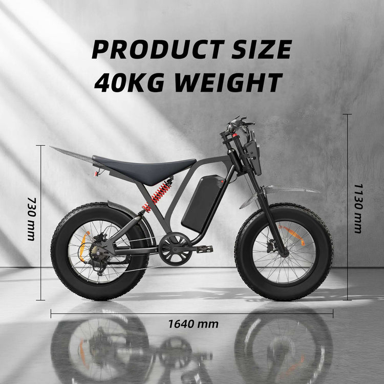 Rooder R700 1500W Electric Dirt Bike – 52V 25AH Adult E-Bike for Sale 38