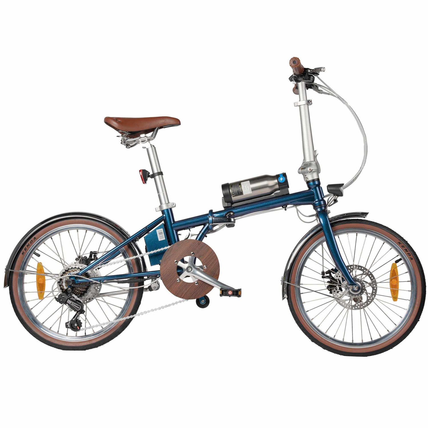 Rooder Smart20 Folding Electric Bike  - beige and purple