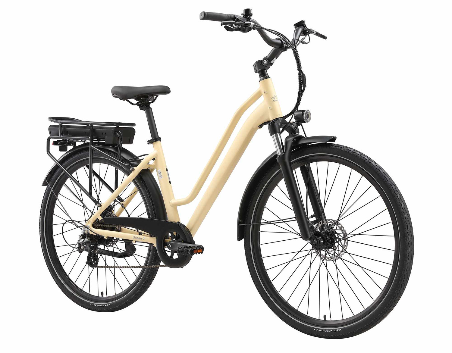 Rooder Urban 7 Electric Bike - beige color