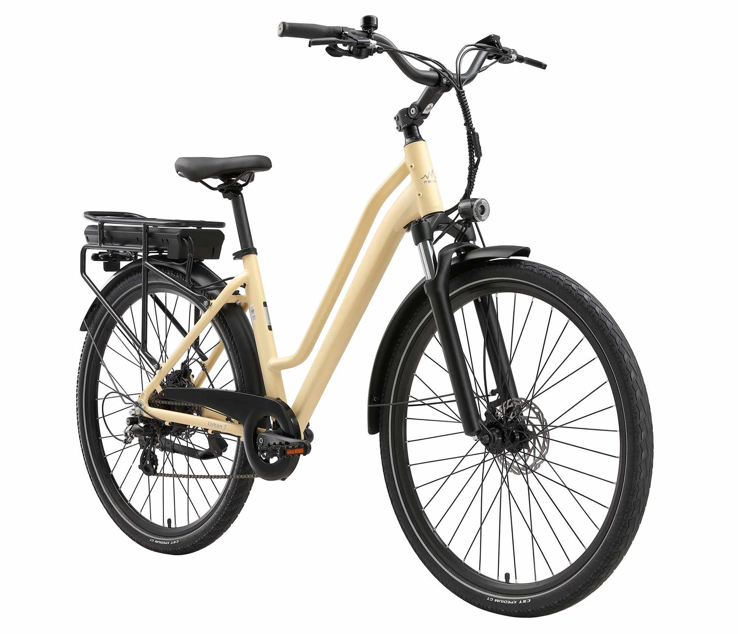 Rooder Urban 7 Electric Bike 36V 12.8AH 250W 25KM/H CE EU for Sale - beige color