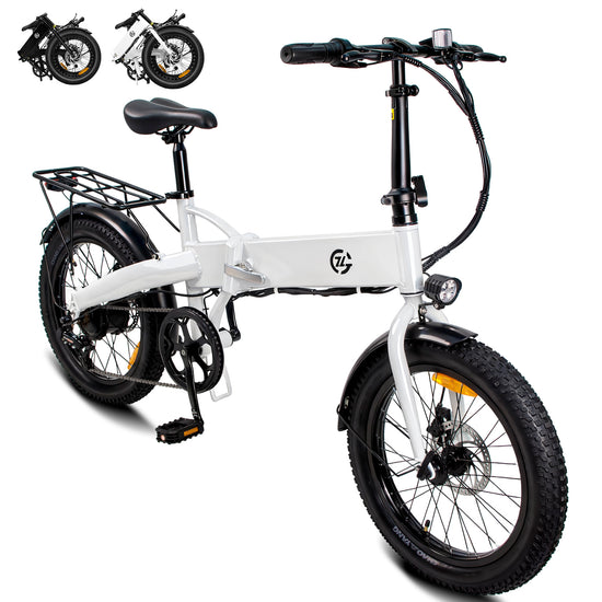 48V Foldable Electric Bike for Adults | 25MPH | 20" x 3.0" Fat Tire