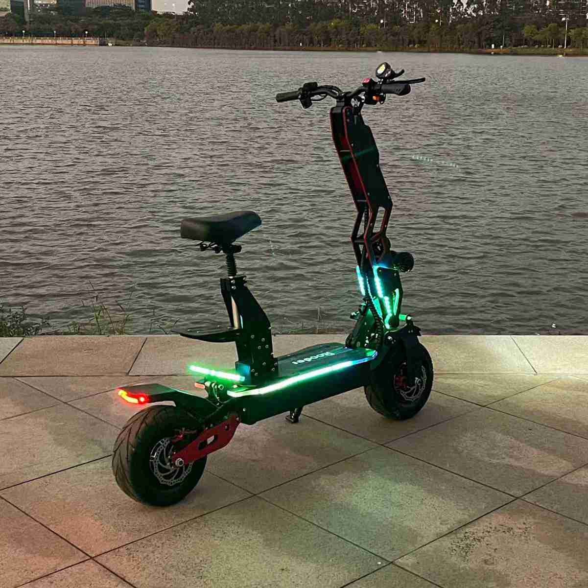 foldable electric scooter with seat for adults