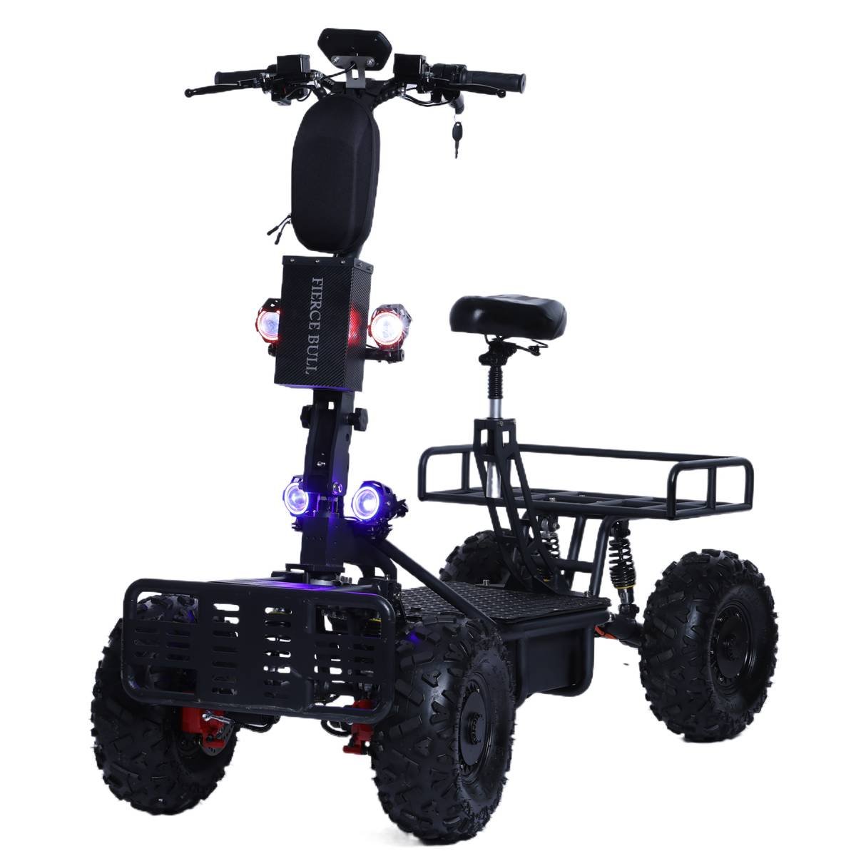 4 wheel electric scooter Fierce Bull 60v 52a 10000w
